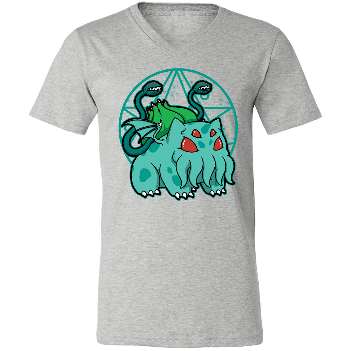 Unisex V-Neck T-Shirt - ZUWGGR9Q - Athletic Heather - 7