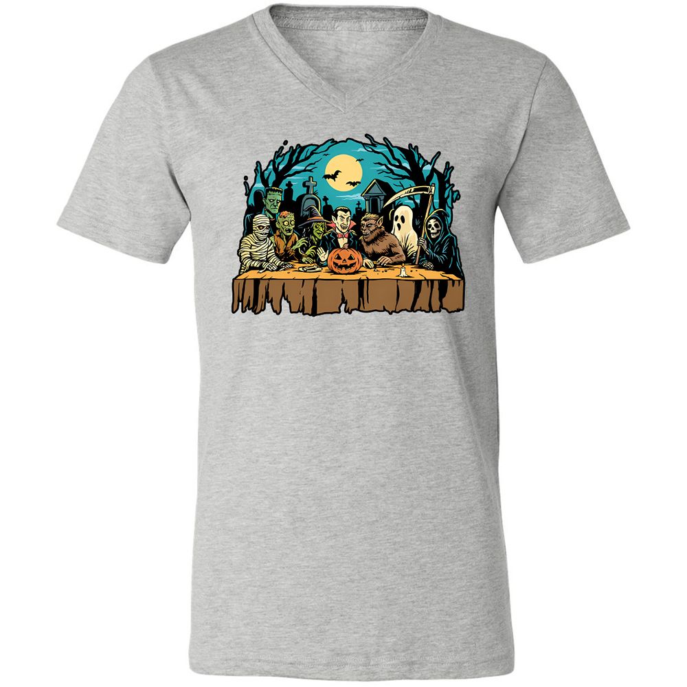 Unisex V-Neck T-Shirt - 8VW543R3 - Athletic Heather - 7