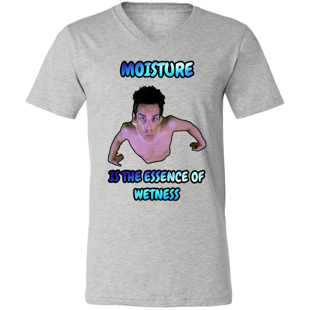 Unisex V-Neck T-Shirt - QHJ8X2E3 - Athletic Heather - 7
