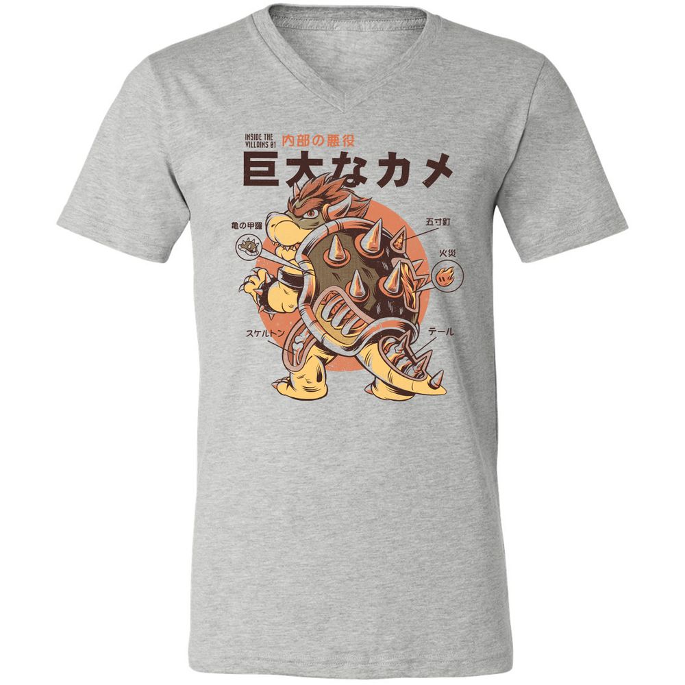 Unisex V-Neck T-Shirt - XJPUBABX - Athletic Heather - 7