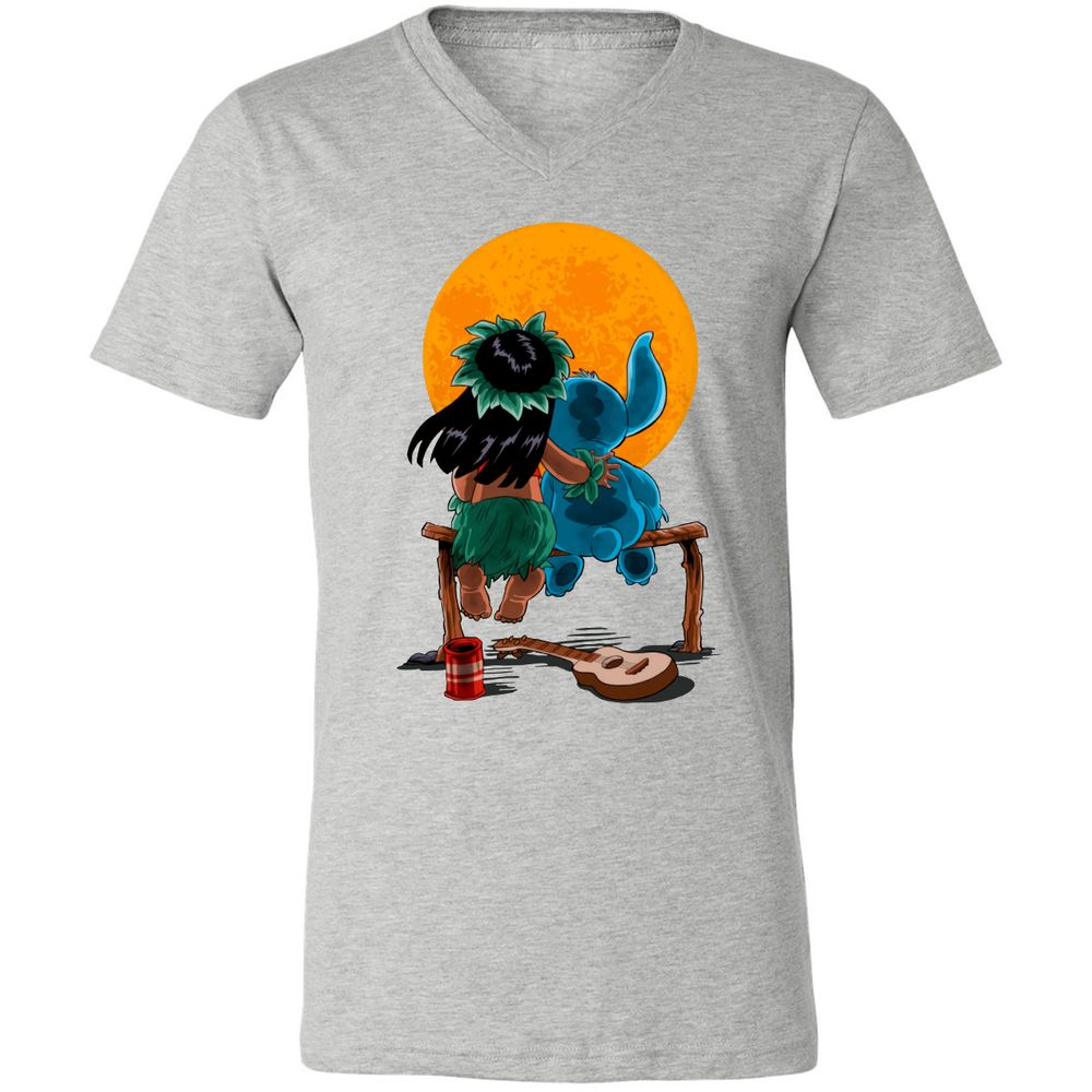 Unisex V-Neck T-Shirt - DC6H9N74 - Athletic Heather - 7