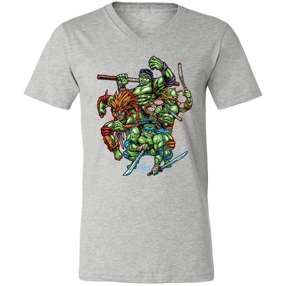 Unisex V-Neck T-Shirt - 89PUVF6B - Athletic Heather - 7