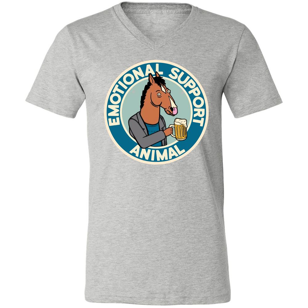 Unisex V-Neck T-Shirt - D2JS2FTS - Athletic Heather - 7