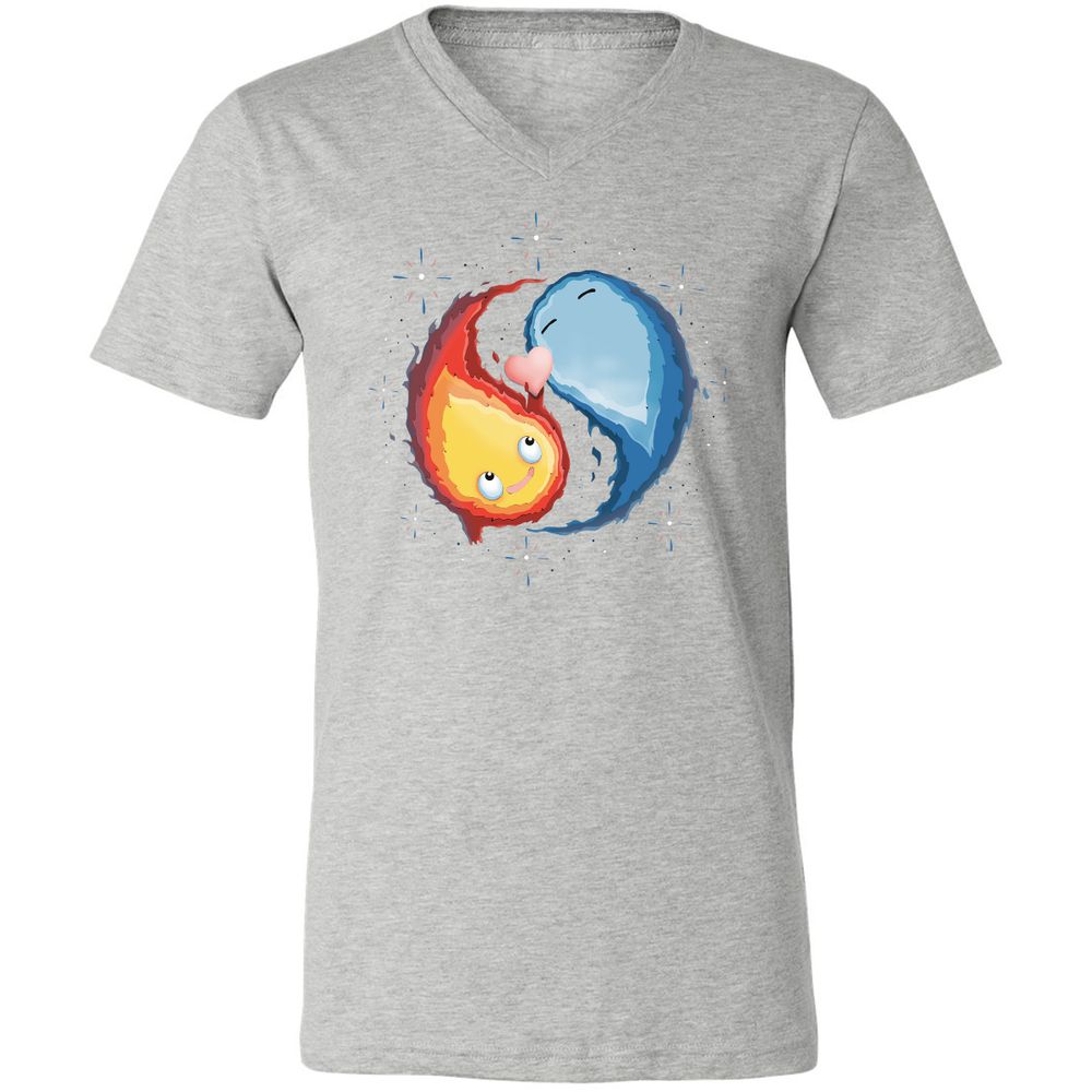 Unisex V-Neck T-Shirt - 4W92J8UJ - Athletic Heather - 7