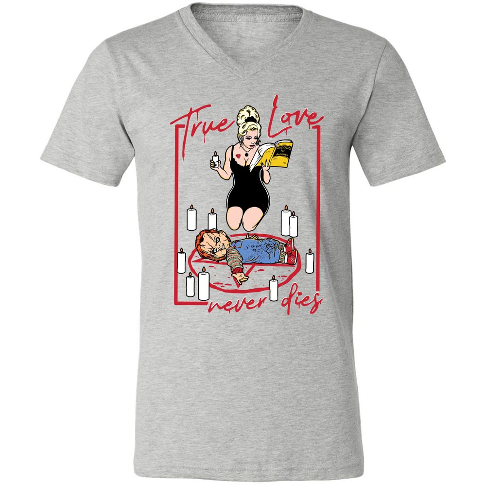 Unisex V-Neck T-Shirt - 2KHUJW56 - Athletic Heather - 7