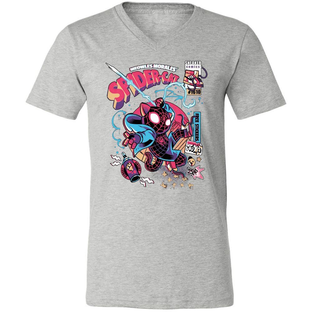 Unisex V-Neck T-Shirt - EK3RYT5F - Athletic Heather - 7