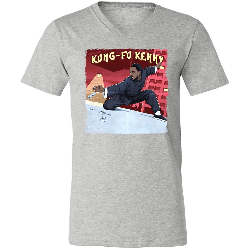Unisex V-Neck T-Shirt - 7YE8R5FH - Athletic Heather - 7
