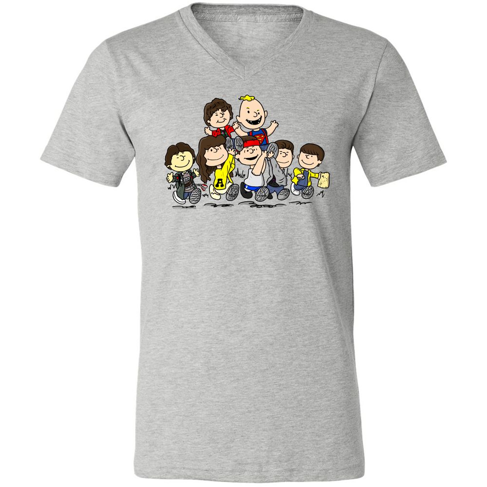 Unisex V-Neck T-Shirt - 5QJQ14DP - Athletic Heather - 7