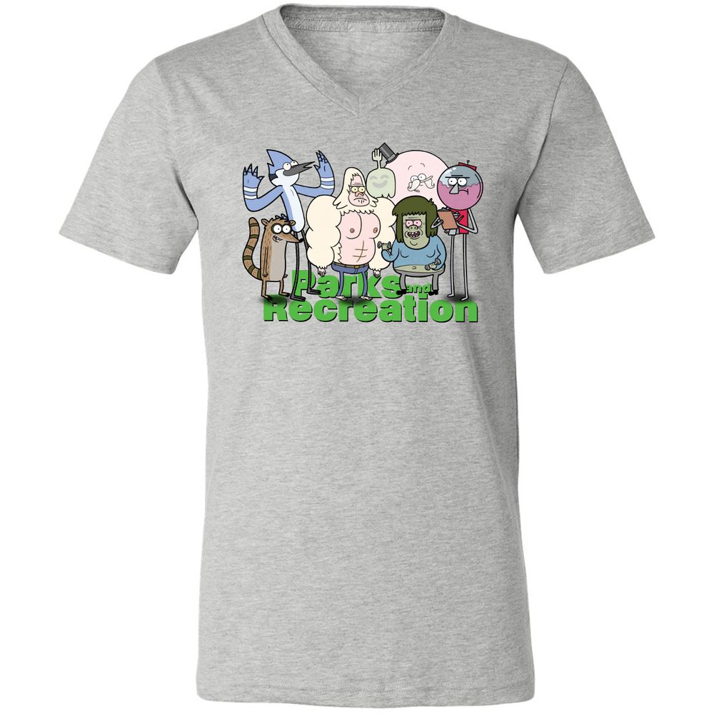 Unisex V-Neck T-Shirt - NX5JD1PC - Athletic Heather - 7