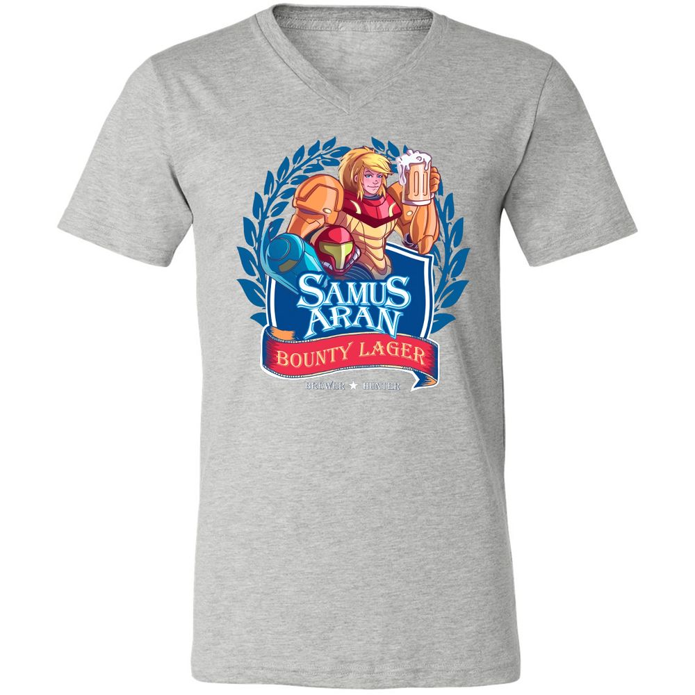 Unisex V-Neck T-Shirt - ZVN2KC5K - Athletic Heather - 7