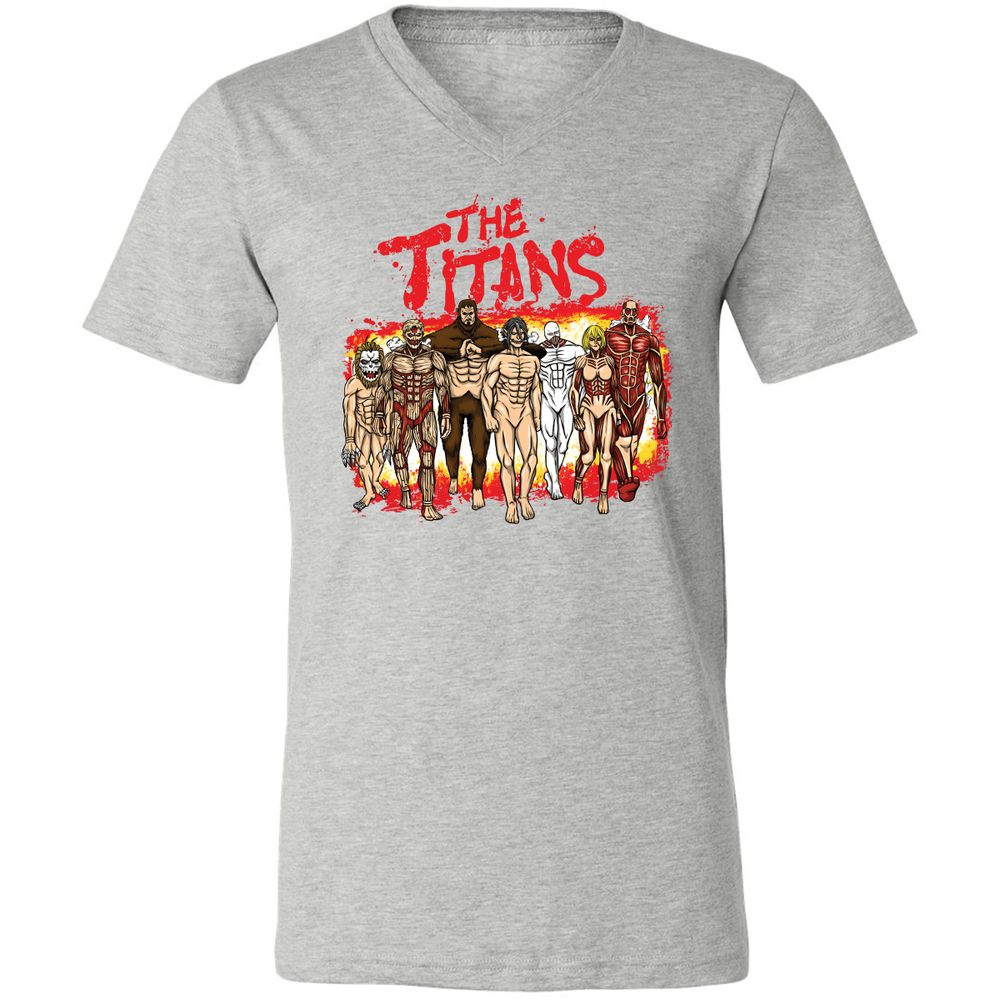 Unisex V-Neck T-Shirt - U3ZXK42X - Athletic Heather - 7