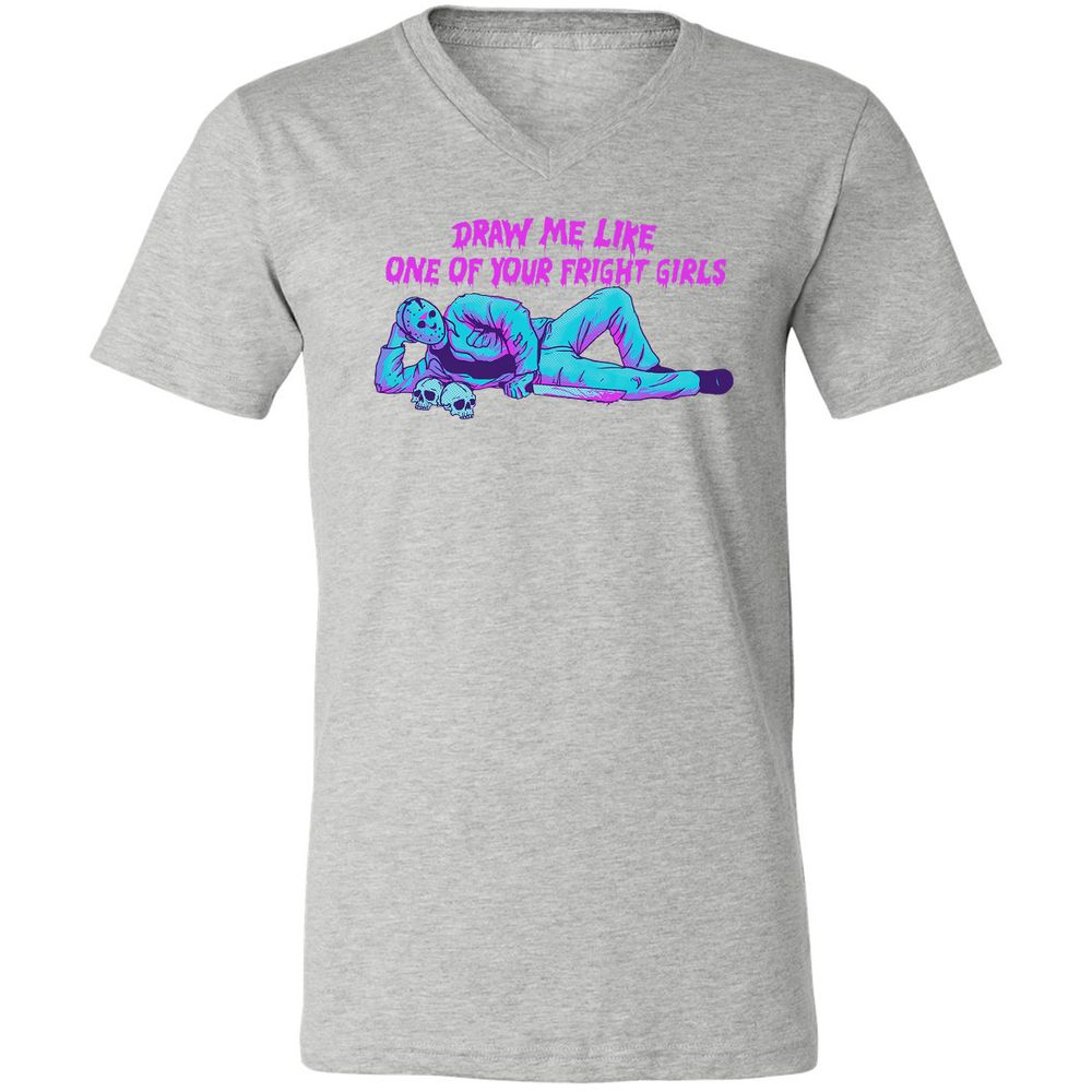 Unisex V-Neck T-Shirt - LEABE1LM - Athletic Heather - 7