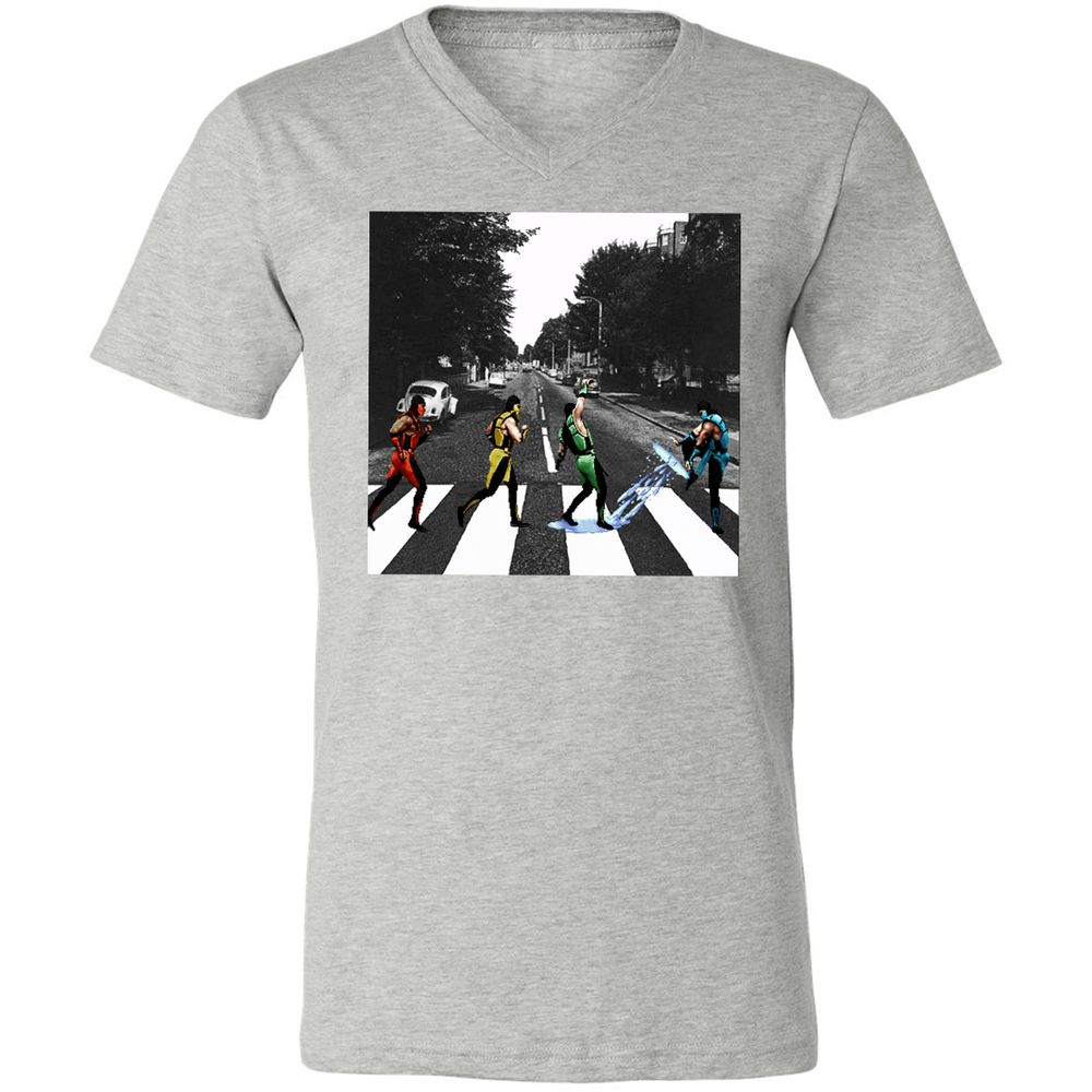 Unisex V-Neck T-Shirt - WGRSL124 - Athletic Heather - 7