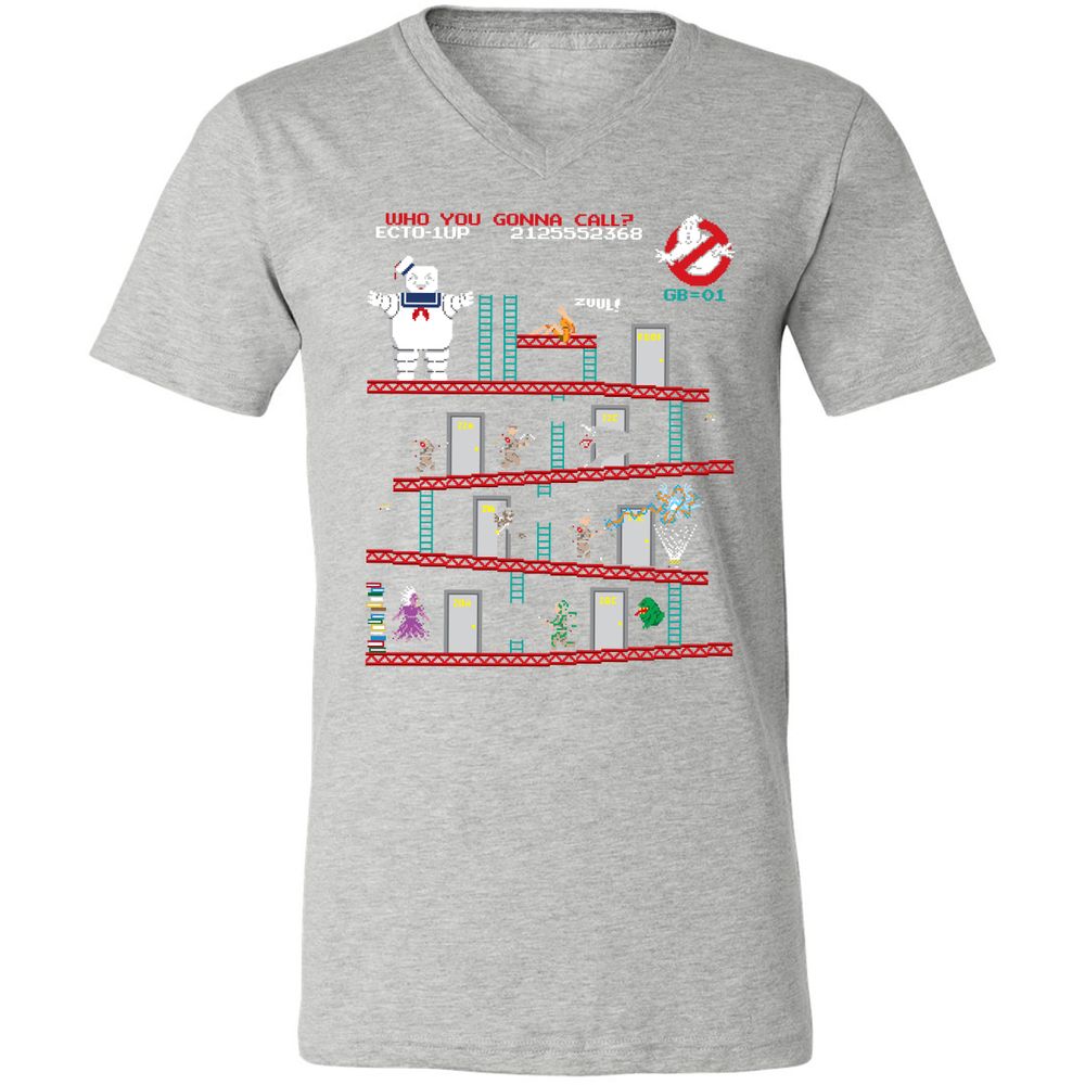 Unisex V-Neck T-Shirt - QUD3YU4T - Athletic Heather - 7