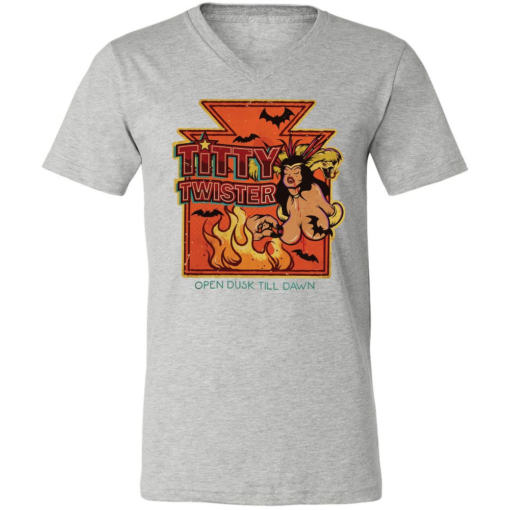 Unisex V-Neck T-Shirt - UMUWJ6LJ - Athletic Heather - 7