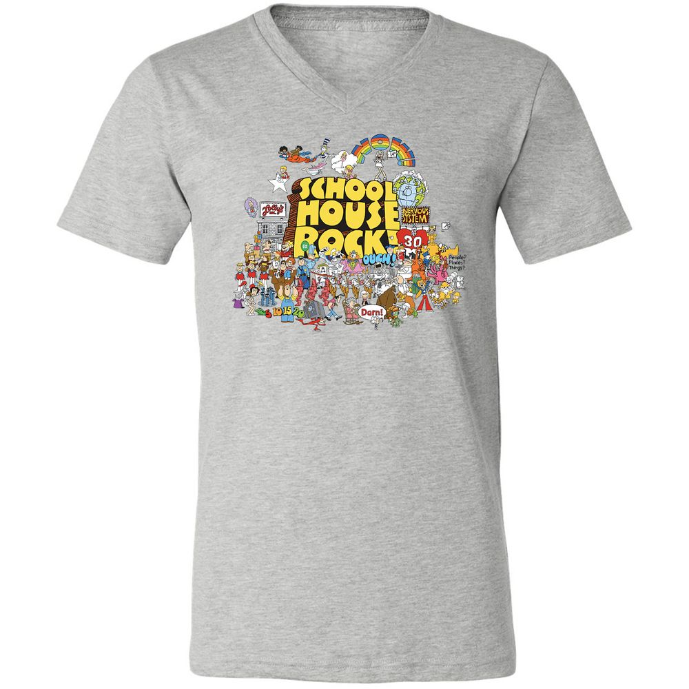 Unisex V-Neck T-Shirt - 9JCS4MXS - Athletic Heather - 7