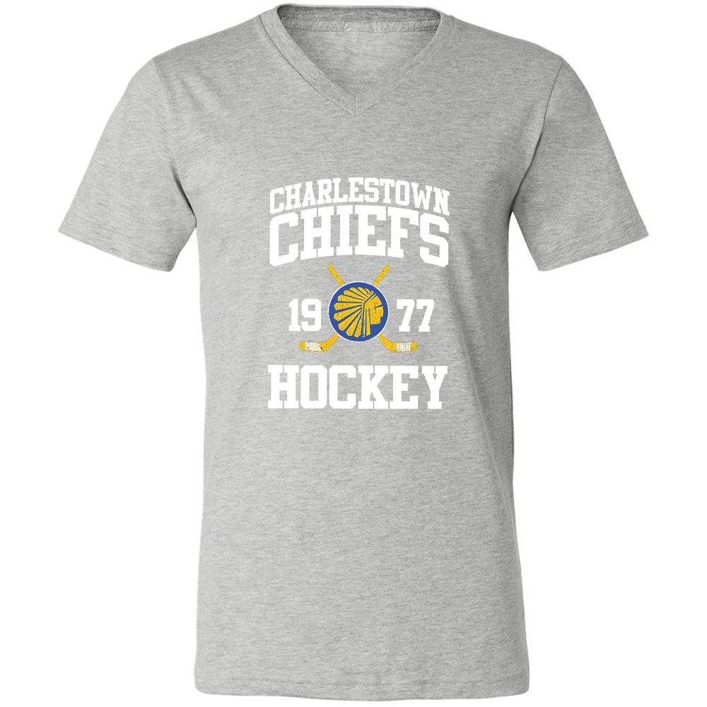 Unisex V-Neck T-Shirt - 2YQDBTJY - Athletic Heather - 7