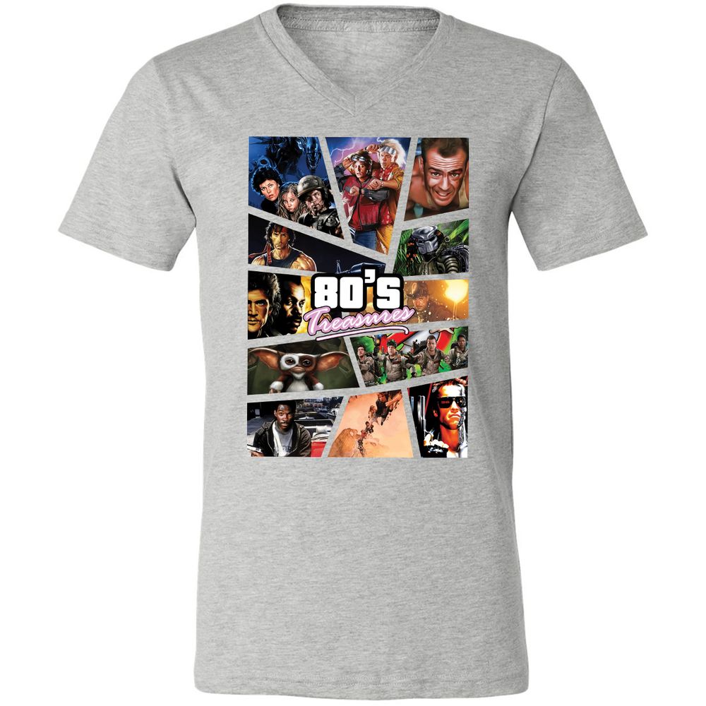 Unisex V-Neck T-Shirt - WQKB9N55 - Athletic Heather - 7