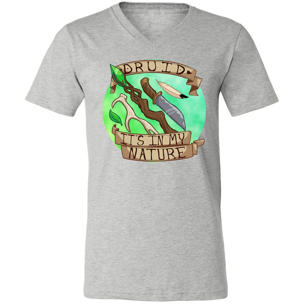 Unisex V-Neck T-Shirt - FEFQDBG5 - Athletic Heather - 7