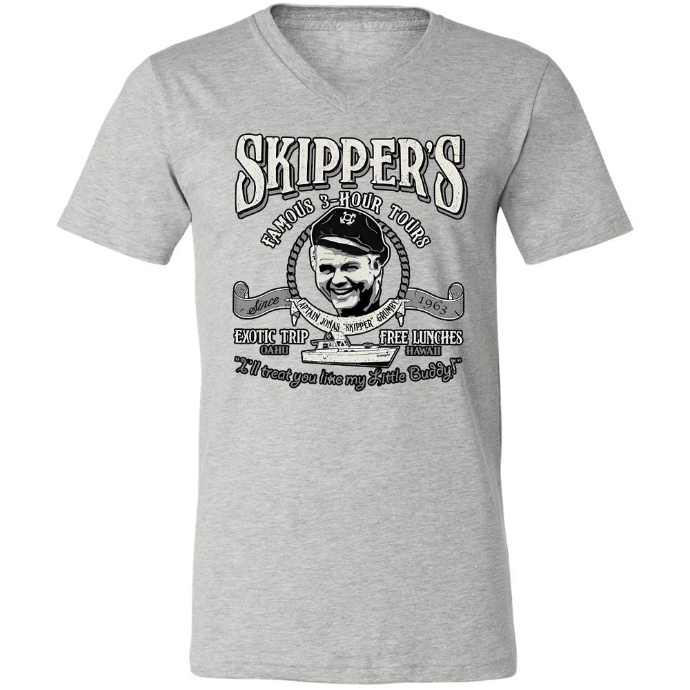 Unisex V-Neck T-Shirt - 6EMFXW75 - Athletic Heather - 7