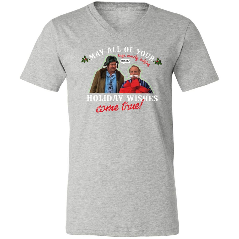 Unisex V-Neck T-Shirt - 4D2T7QPA - Athletic Heather - 7
