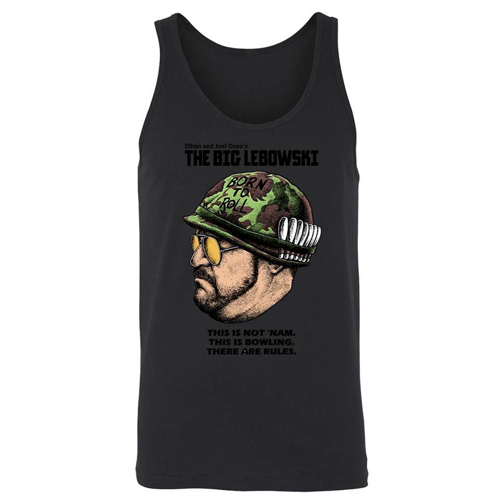 Unisex Jersey Tank - White - Black - 7