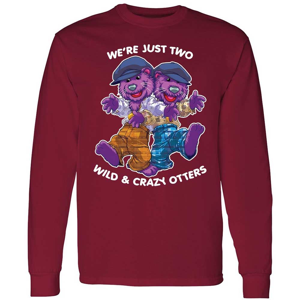 Two wild & crazy otters - Cardinal Red - 7