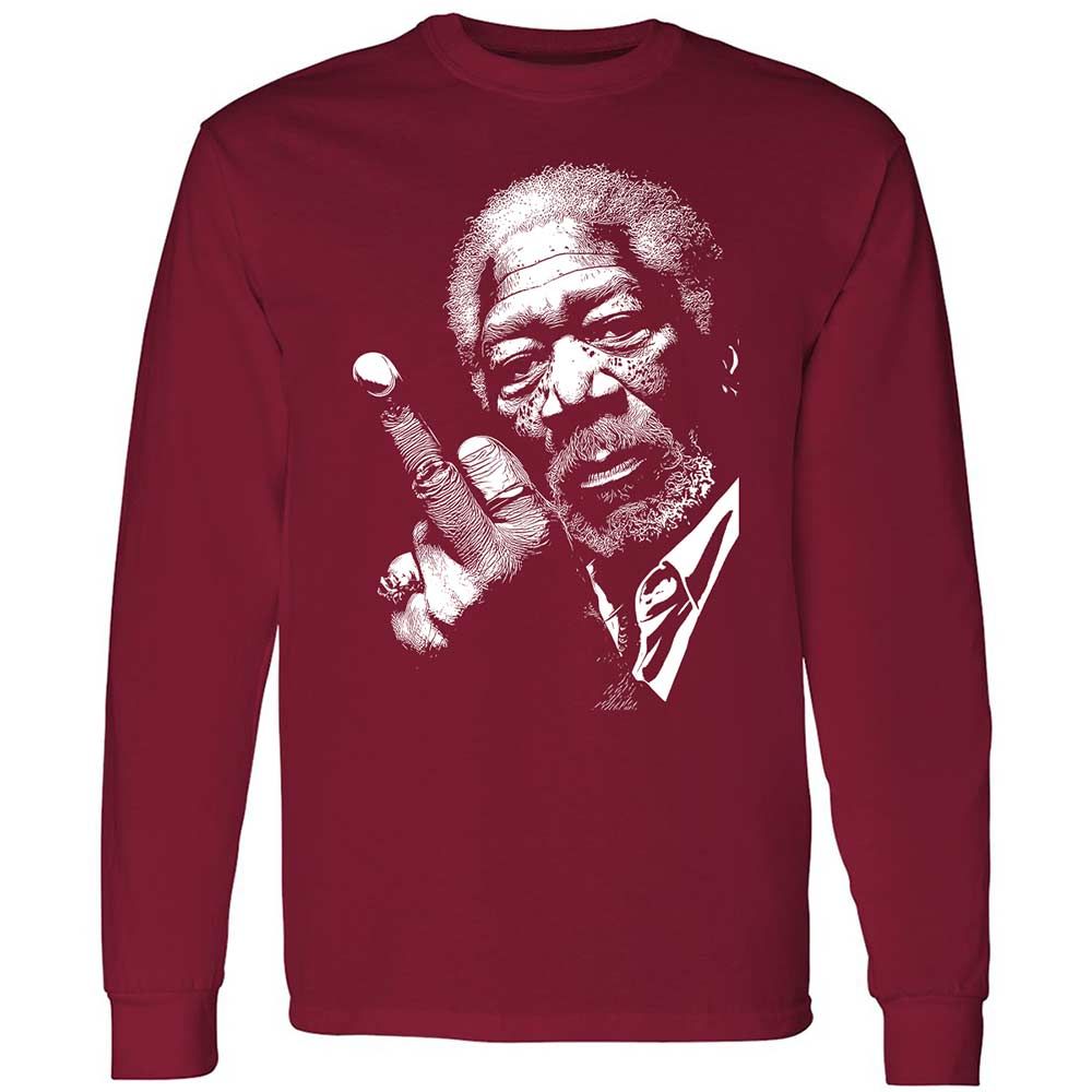 Morgan Freeman middle finger - Cardinal Red - 7