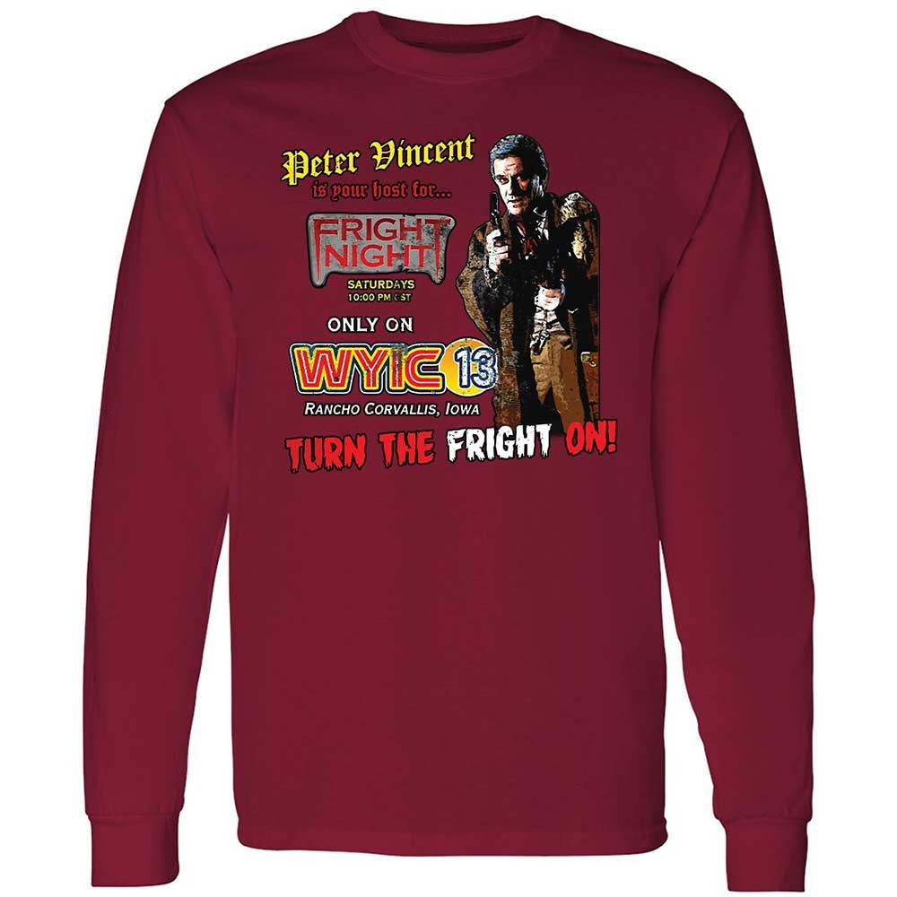 Peter Vincent Fright horror night cult - Cardinal Red - 7