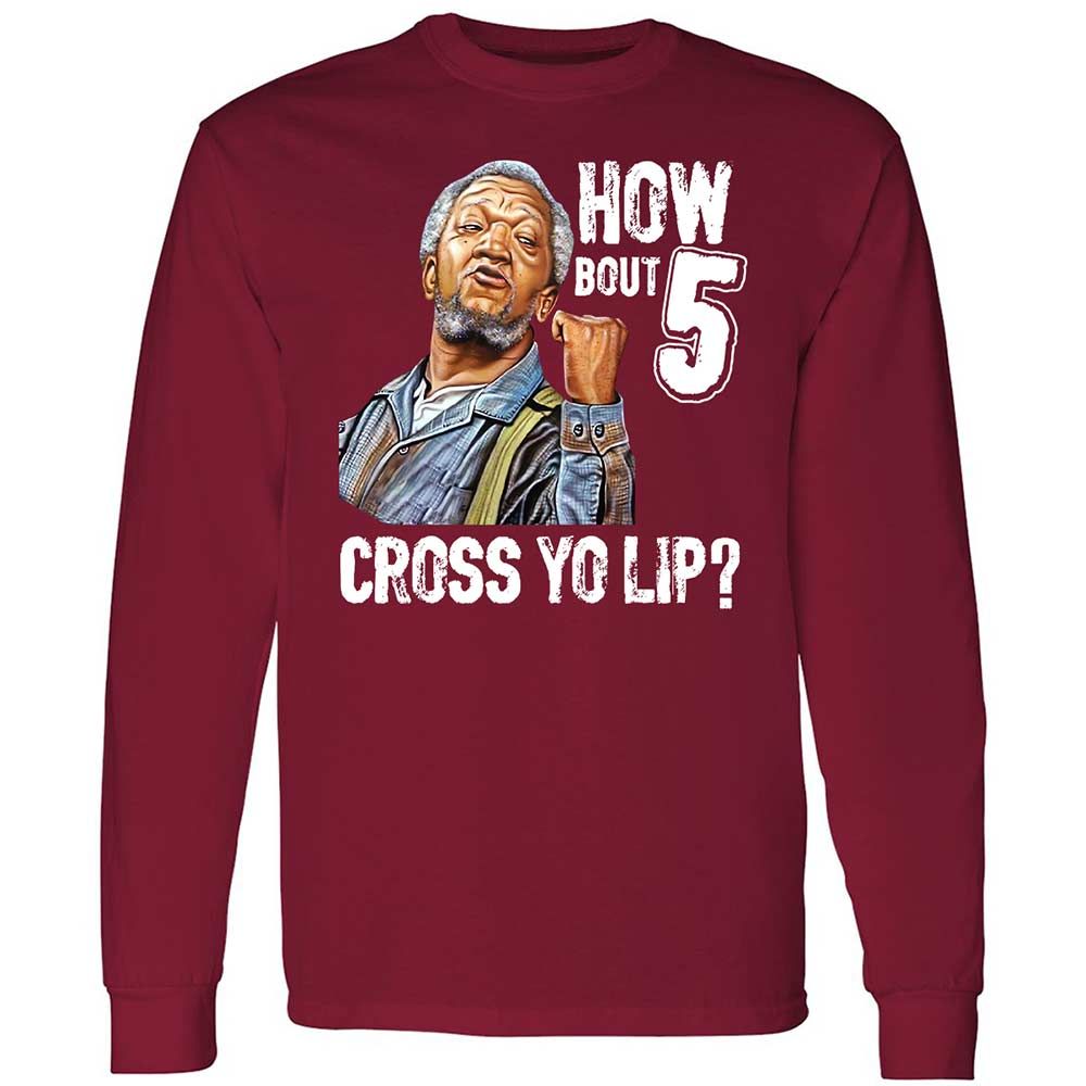 How bout 5 cross yo lip - Cardinal Red - 7