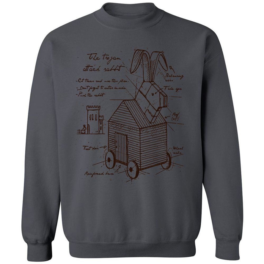 Classic Unisex Sweatshirt - ZNH6XD5Q - Charcoal - 7
