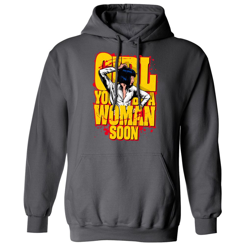 Classic Unisex Hoodie - QKCJYDCL - Charcoal - 7