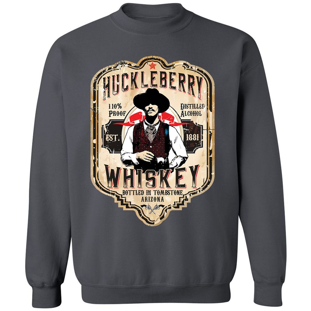 Huckleberry Whiskey Label - Charcoal - 7