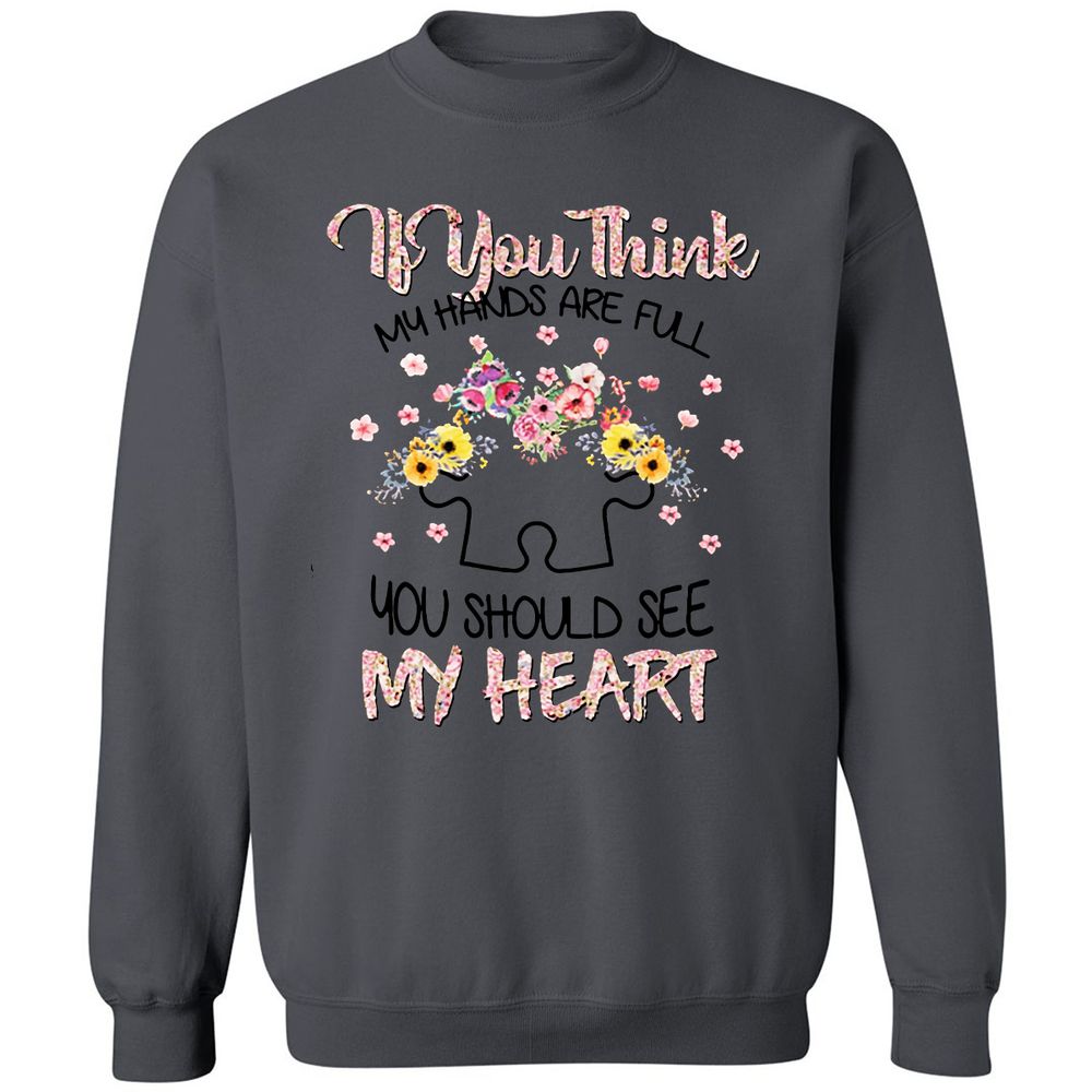Classic Unisex Sweatshirt - A7D1E9WD - Charcoal - 7