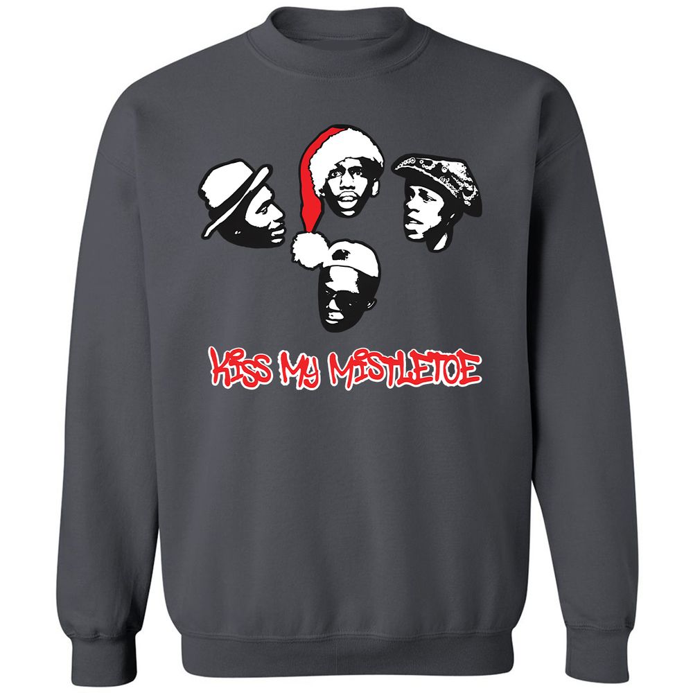 Kiss My Mistletoe Xmas Rap - Charcoal - 7