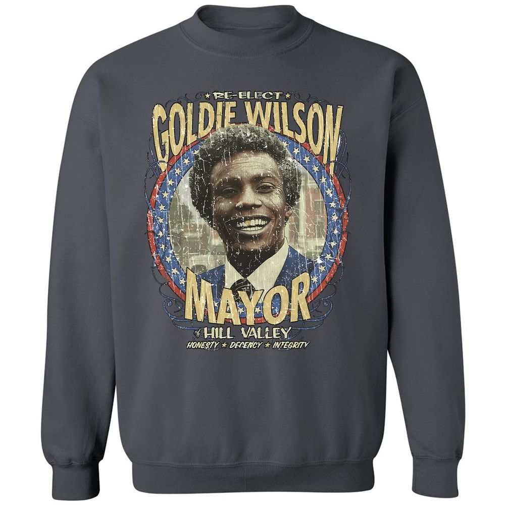 Re-Elect Mayor Goldie Wilson - Charcoal - 7