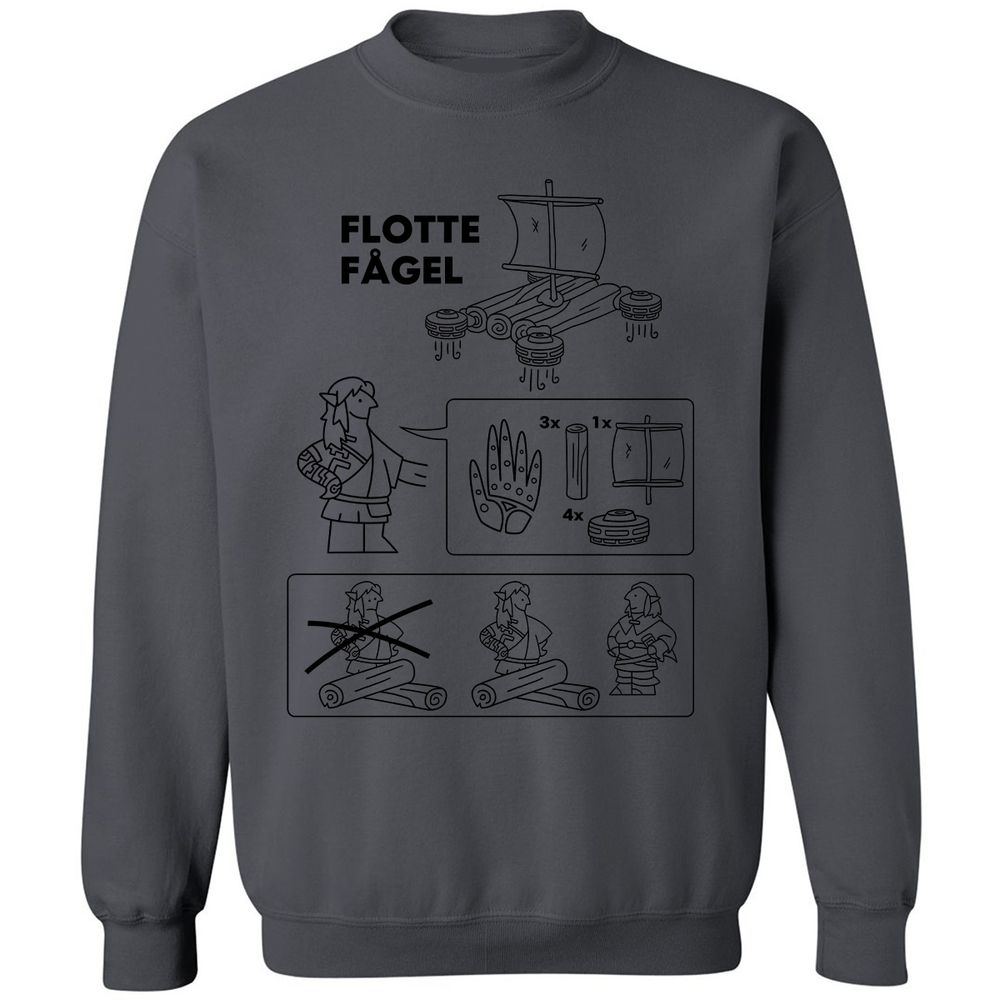 Flotte Fagel Classic Unisex Sweatshirt - Charcoal - 7