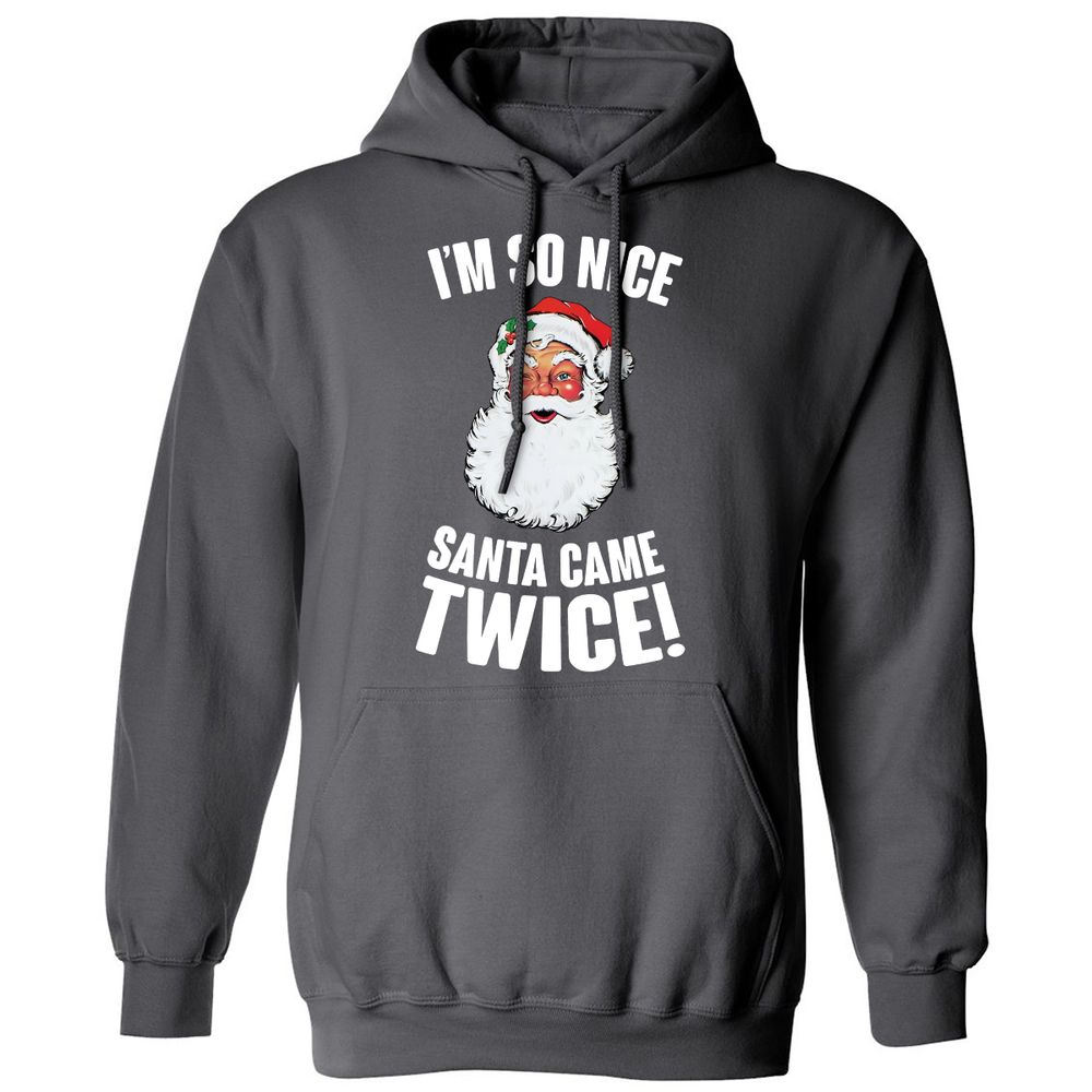 I'm So Nice Santa Came Twice! - Charcoal - 7