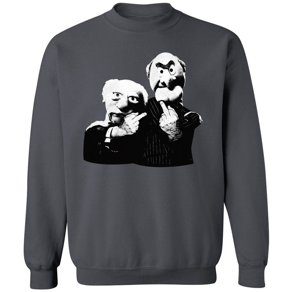 Statler and Waldorf Middle Finger - Charcoal - 7