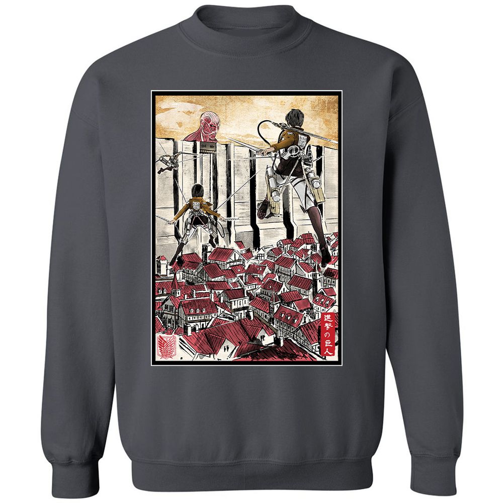 Classic Unisex Sweatshirt - SX69ELML - Charcoal - 7