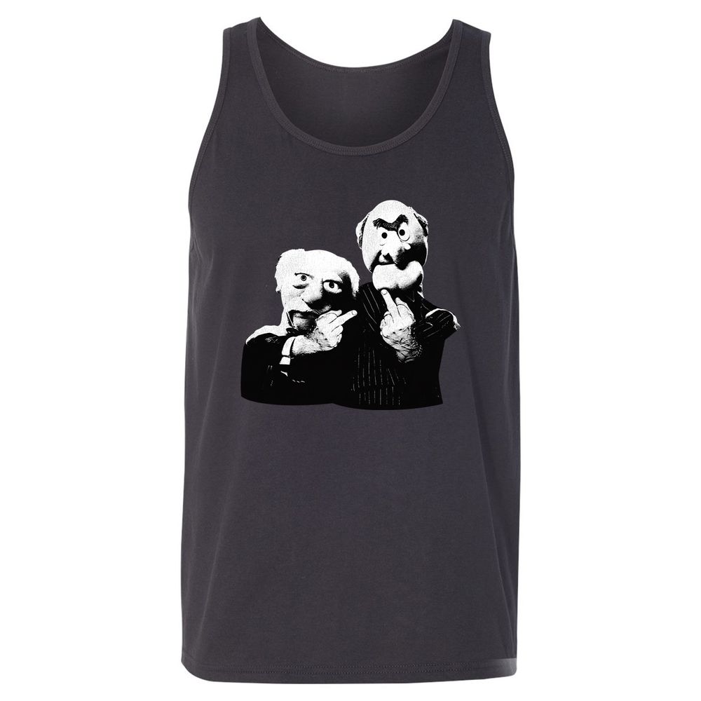 Statler and Waldorf Middle Finger - Dark Grey - 7