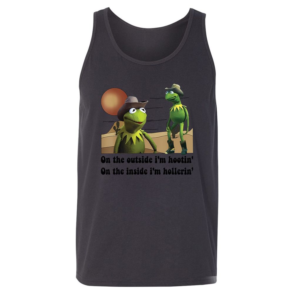 On the outside I'm hootin on the inside I'm hollerin - Dark Grey - 7