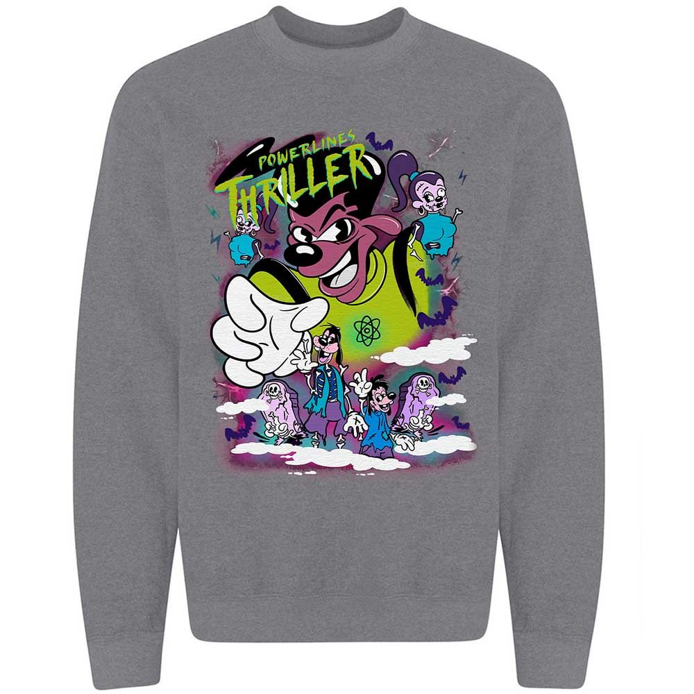 Vintage Pop Cartoon Horror Mashup - Graphite Heather - 7