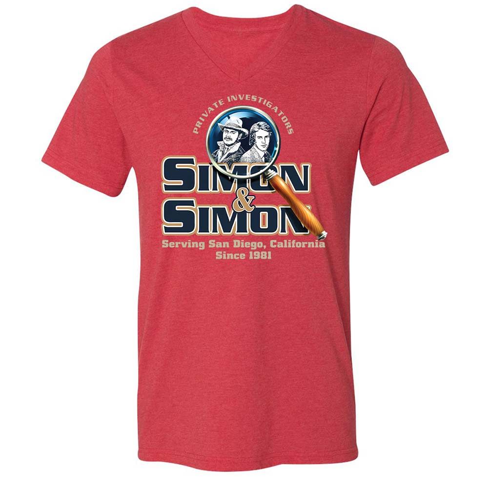 Unisex V-Neck T-Shirt - 8S9RMCVZ - Heather Red - 7