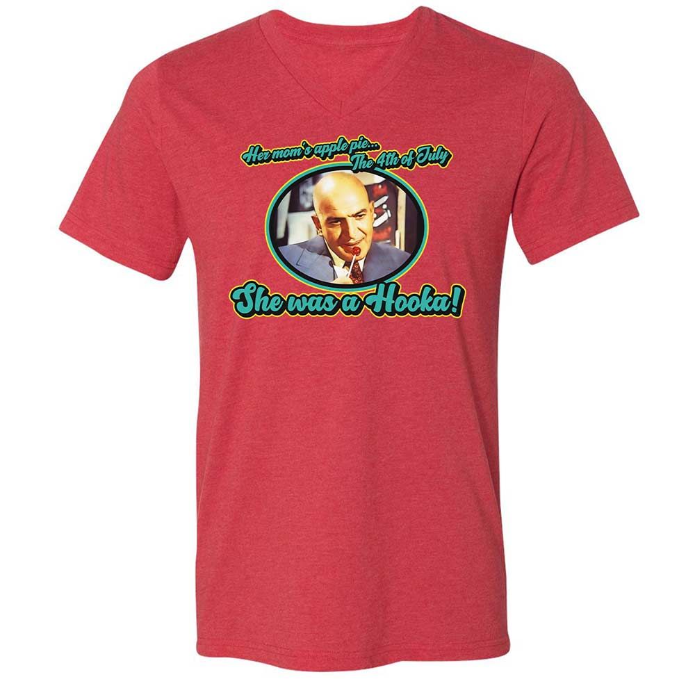 Unisex V-Neck T-Shirt - 1C95DFR7 - Heather Red - 7