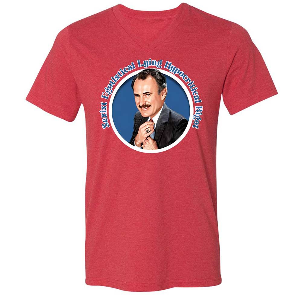 Unisex V-Neck T-Shirt - 8JRC4HQH - Heather Red - 7