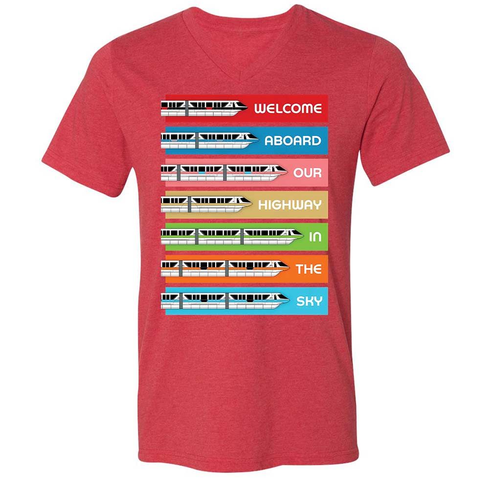 Unisex V-Neck T-Shirt - Black - Heather Red - 7