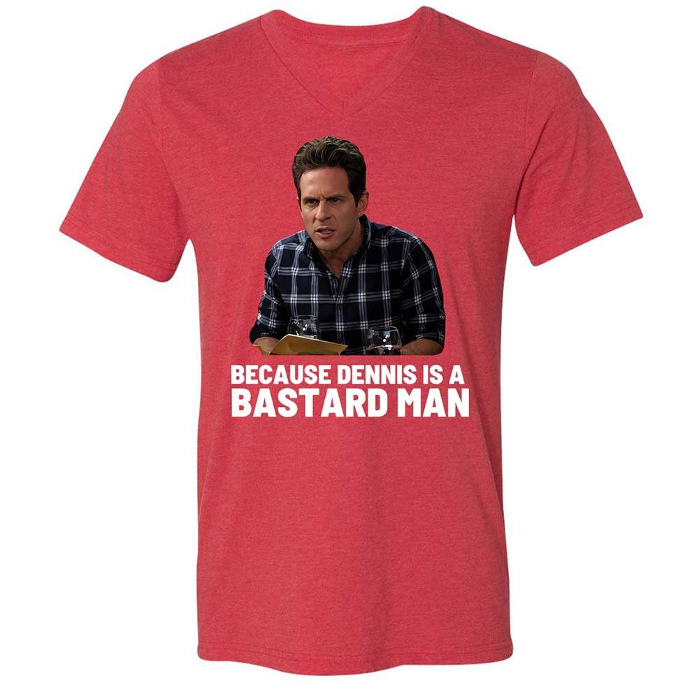 Unisex V-Neck T-Shirt - 2BV5YD9Z - Heather Red - 7