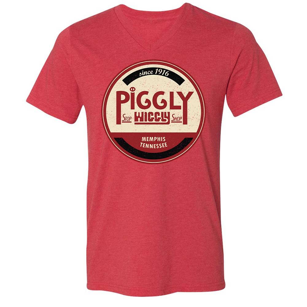 Unisex V-Neck T-Shirt - D22QG6GA - Heather Red - 7