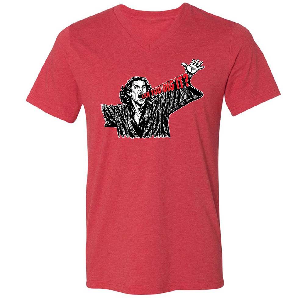 Unisex V-Neck T-Shirt - 3F9GJFQS - Heather Red - 7